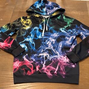Vibrant Smoke Design Hoodie